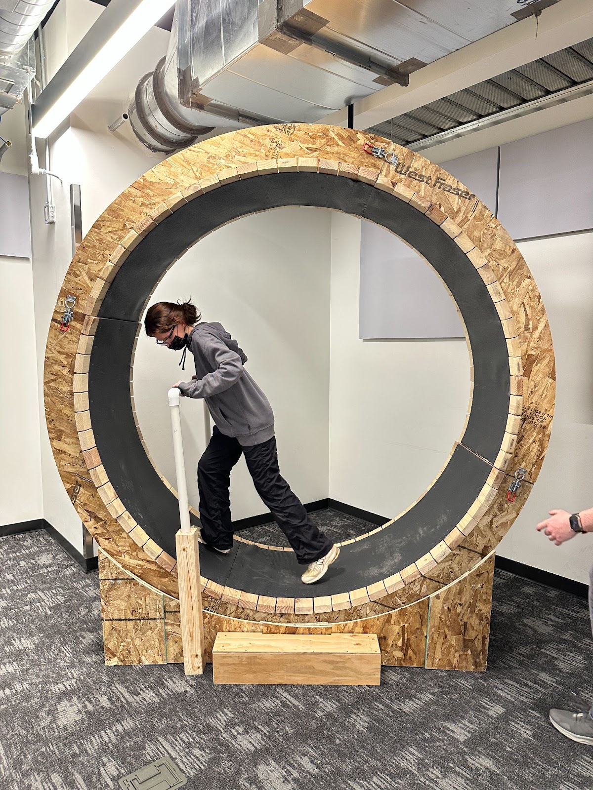 Human Hamster Wheel in use